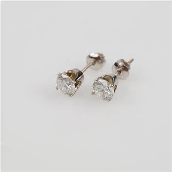 14kt White Gold Diamond Earrings