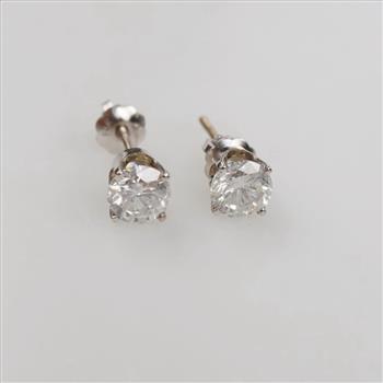 14kt White Gold Diamond Earrings