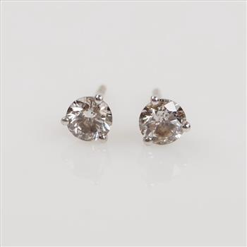 14kt White Gold Diamond Earrings