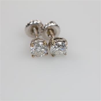 14kt White Gold Diamond Earrings