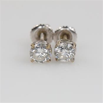 14kt White Gold Diamond Earrings