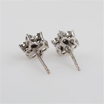 14kt White Gold Diamond Earrings