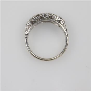 14kt White Gold Diamond Filigree Ring