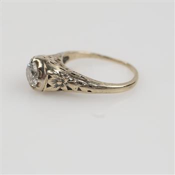 14kt White Gold Diamond Filigree Ring