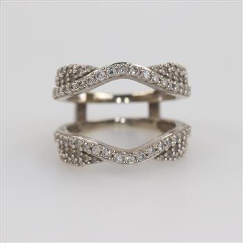 14kt White Gold Diamond Insert Ring Enhancer | Property Room