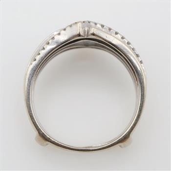 14kt White Gold Diamond Insert Ring Enhancer