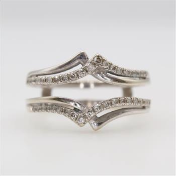14kt White Gold Diamond Insert Ring Enhancer