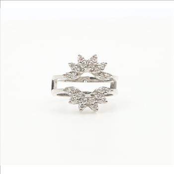 14kt White Gold Diamond Insert Wedding Band