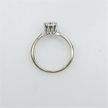 14kt White Gold Diamond Pave Heart Ring