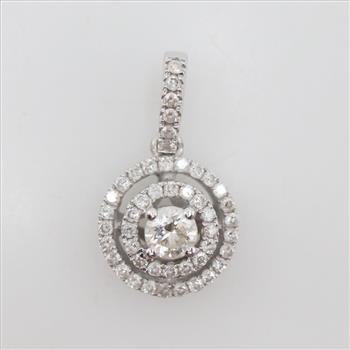 14kt White Gold Diamond Pendant