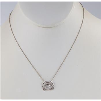 14kt White Gold Diamond Pendant Necklace
