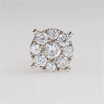 14kt White Gold Diamond Single Earring