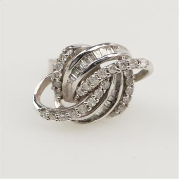 14kt White Gold Diamond Single Earring
