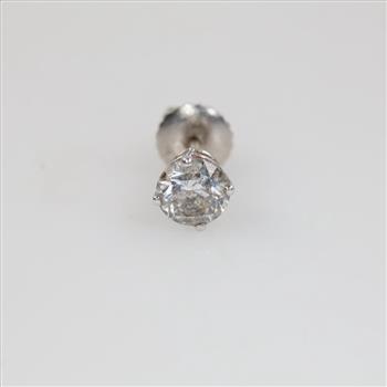 14kt White Gold Diamond Stud Earring