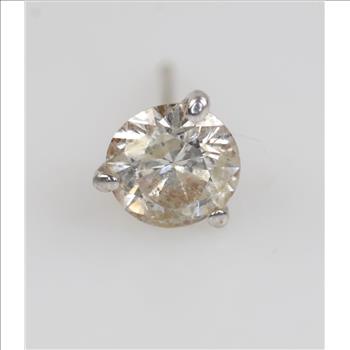 14kt White Gold Diamond Stud Earring