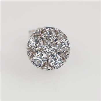14kt White Gold Diamond Stud Earring