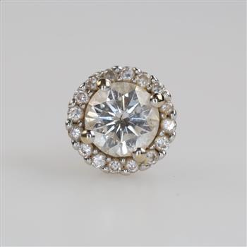 14kt White Gold Diamond Stud Earring