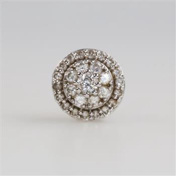 14kt White Gold Diamond Stud Earring