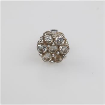 14kt White Gold Diamond Stud Earring