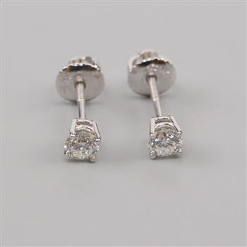 14kt White Gold Diamond Stud Earrings