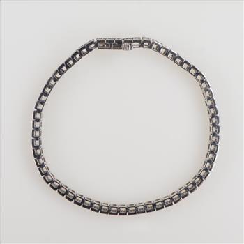 14kt White Gold Diamond Tennis Bracelet, Evaluated By Our Certified Gemologist-AGS/GIA