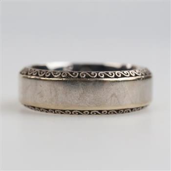 14kt White Gold Embellished Band