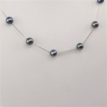 14kt White Gold Floating Pearl Necklace