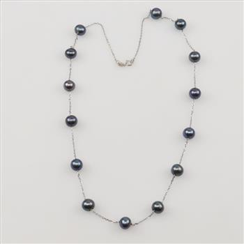 14kt White Gold Floating Pearl Necklace