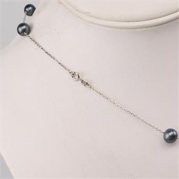 14kt White Gold Floating Pearl Necklace
