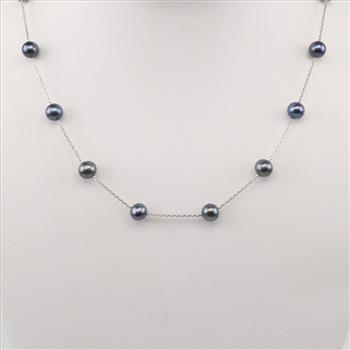 14kt White Gold Floating Pearl Necklace