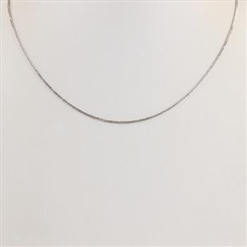 14kt White Gold Foxtail Chain Necklace