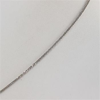 14kt White Gold Foxtail Chain Necklace