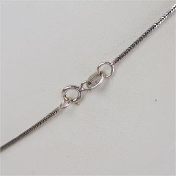 14kt White Gold Foxtail Chain Necklace