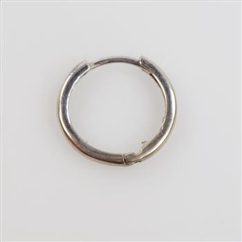 14kt White Gold Hoop Earring