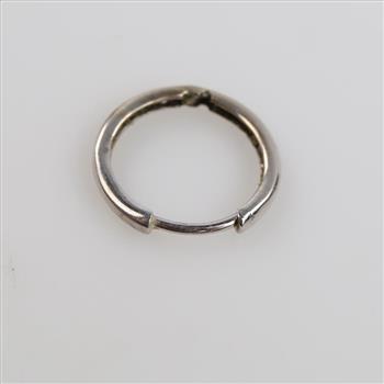14kt White Gold Hoop Earring