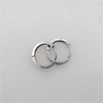 14kt White Gold Hoop Earrings