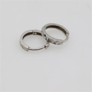 14kt White Gold Hoop Earrings