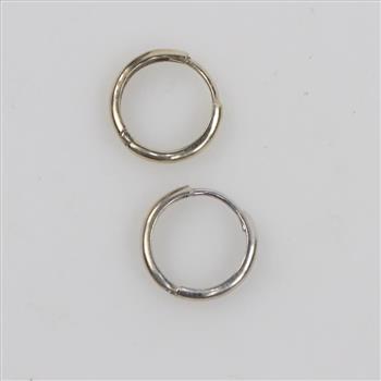 14kt White Gold Hoop Earrings