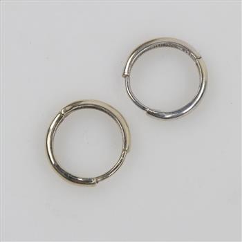14kt White Gold Hoop Earrings