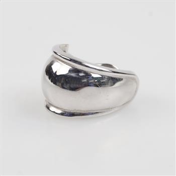 14kt White Gold J Hoop Earring