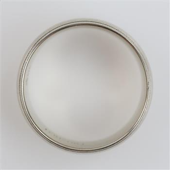 14kt White Gold Milgrain Band