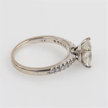 14kt White Gold Mossanite Ring