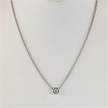 14kt White Gold Necklace Diamond Pendant