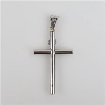 14kt White Gold Religious Pendant