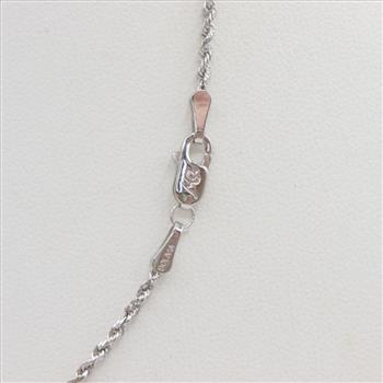 14kt White Gold Rope Chain Necklace