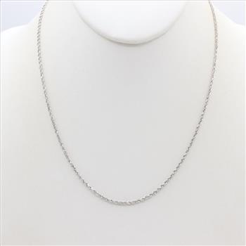 14kt White Gold Rope Chain Necklace