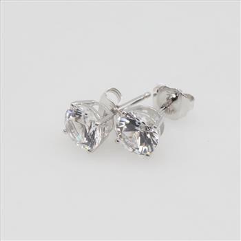 14kt White Gold Sapphire Stud Earrings