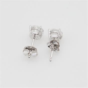 14kt White Gold Sapphire Stud Earrings