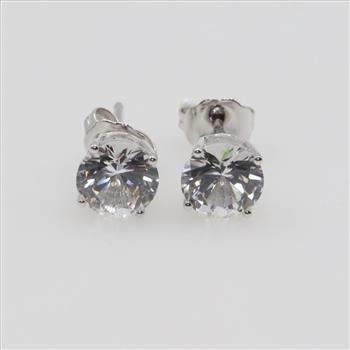 14kt White Gold Sapphire Stud Earrings