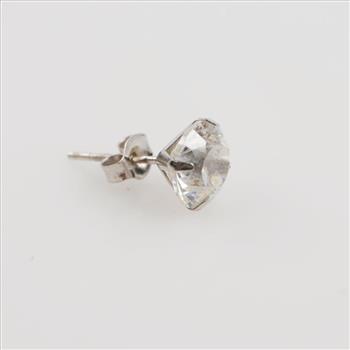 14kt White Gold Single Earring
